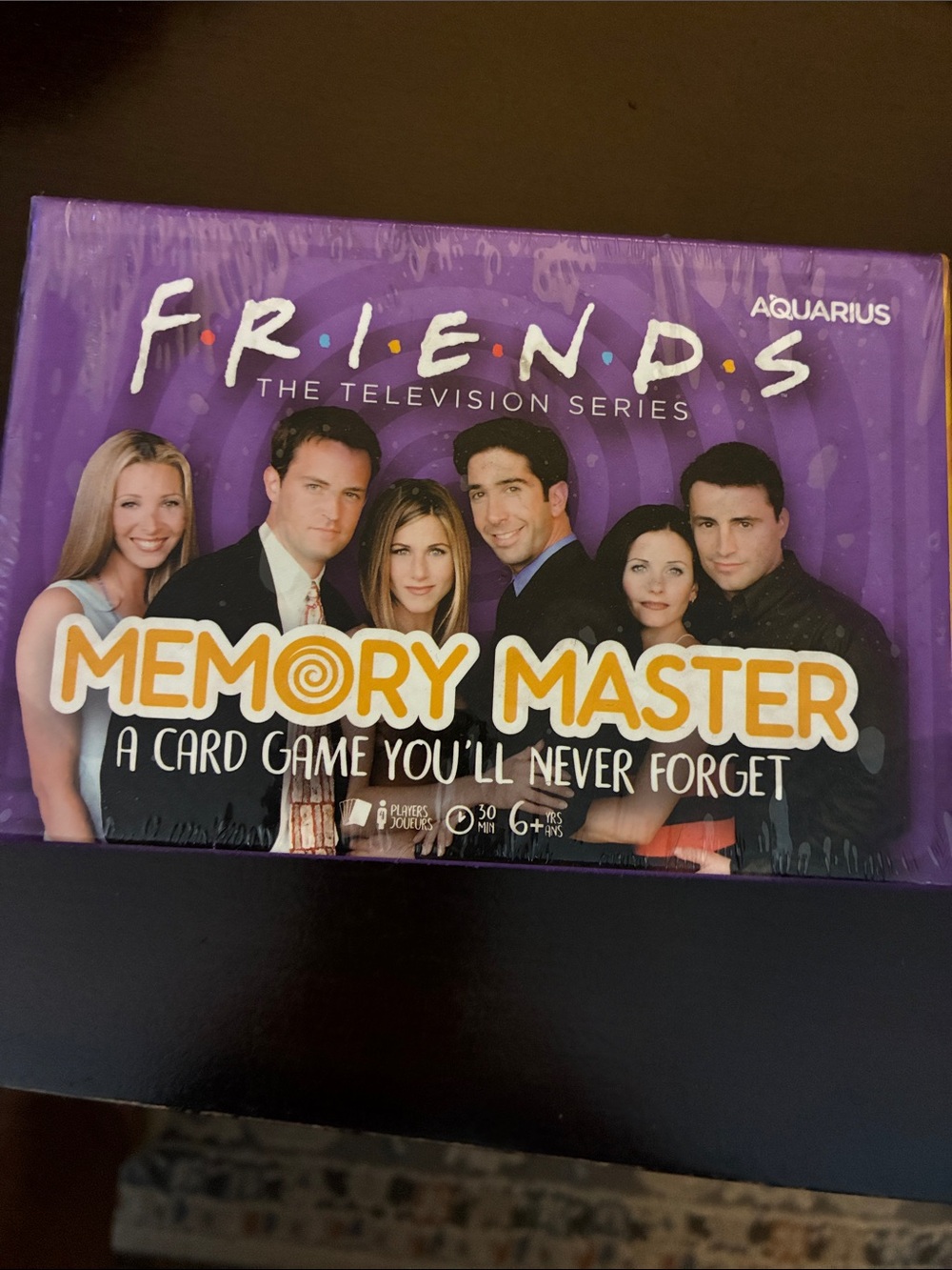 FRIENDS Memory Master Card Game - Purple Box with Yellow/White Logo
